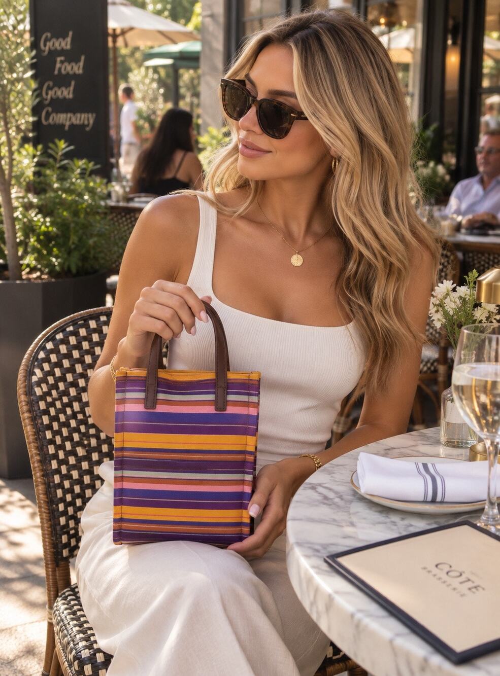 Marc Jacobs | The Grind Stripe Mini Tote